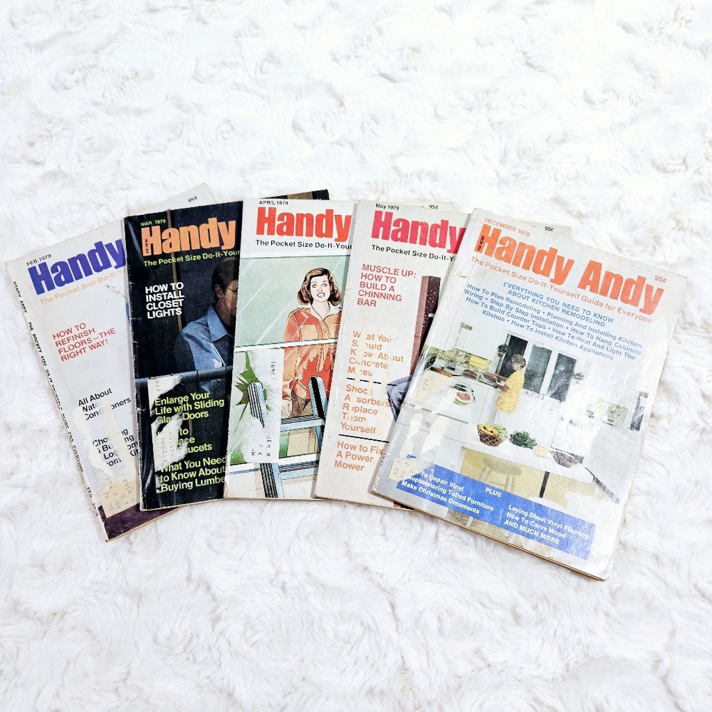 Handy Andy - Vintage Pocket Size Do It Yourself Paperback Guides Set Of 5